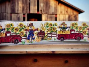 Scarecrow Harvest #40 Wired Ribbon (2.5" x 10 yards) - roll