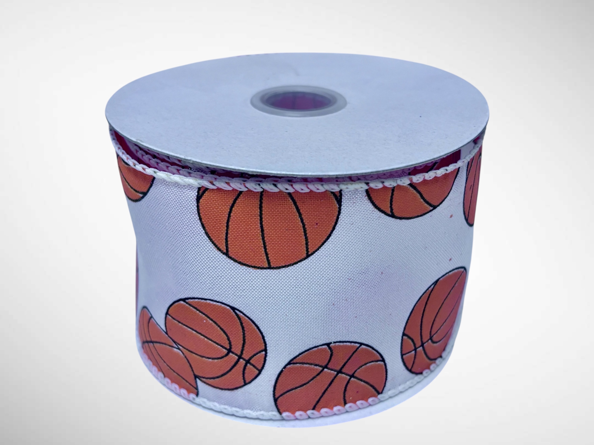 Basketball #40 Wired Ribbon (2.5″ x 10 yards) – roll - Image 3