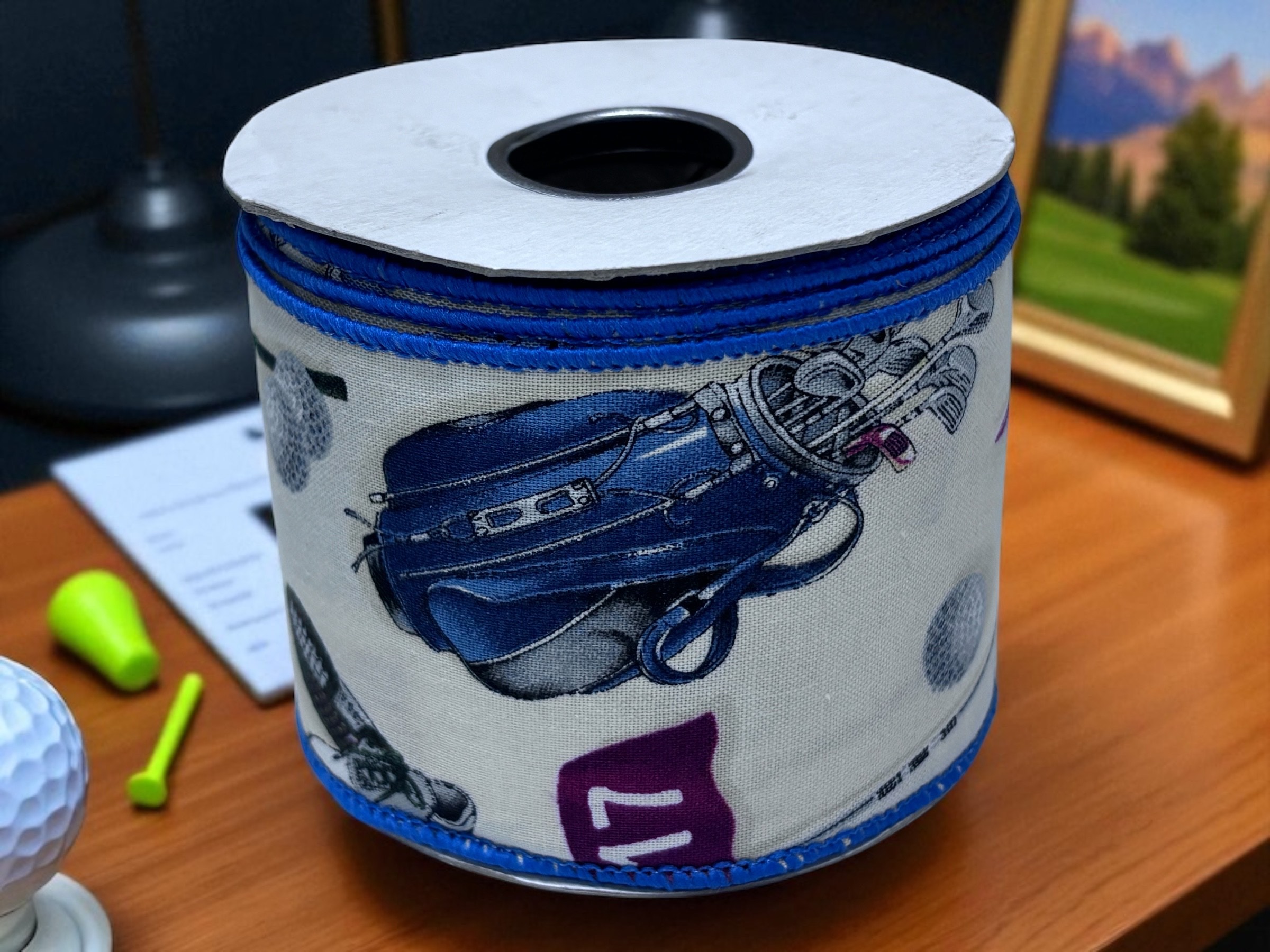 Golf #40 Wired Ribbon (2.5″ x 10 yards) – roll