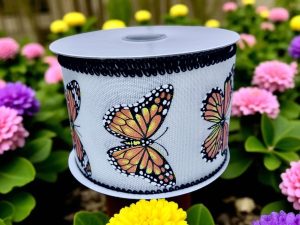 Butterfly #40 Wired Ribbon (2.5″ x 10 yards) – roll