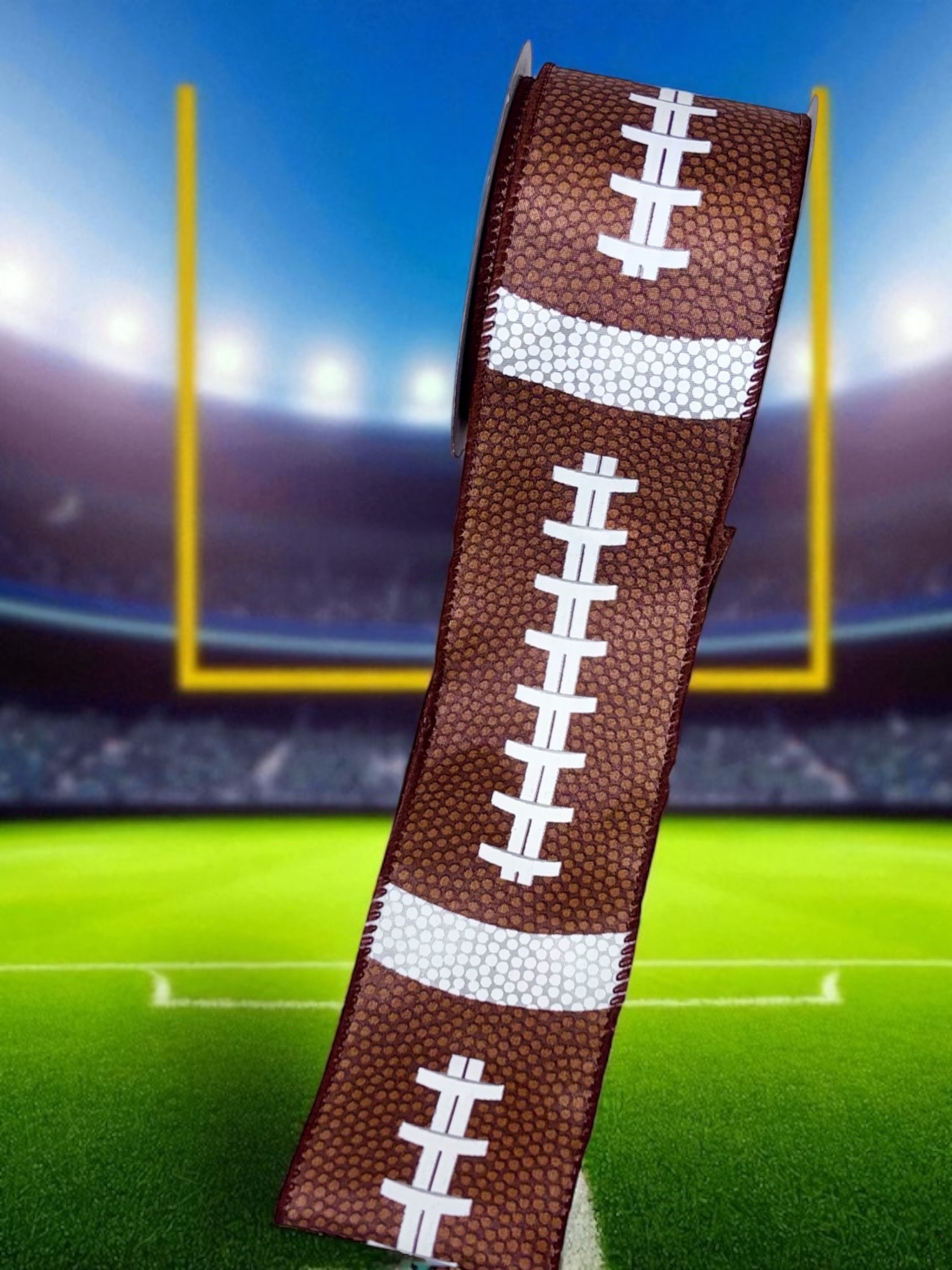 #40 Football Ribbon (2.5" x 10 yds.)