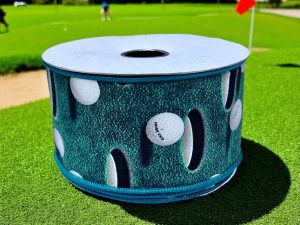 Green Golf-Hole #40 Wired Ribbon (2.5″ x 20 yards) – roll