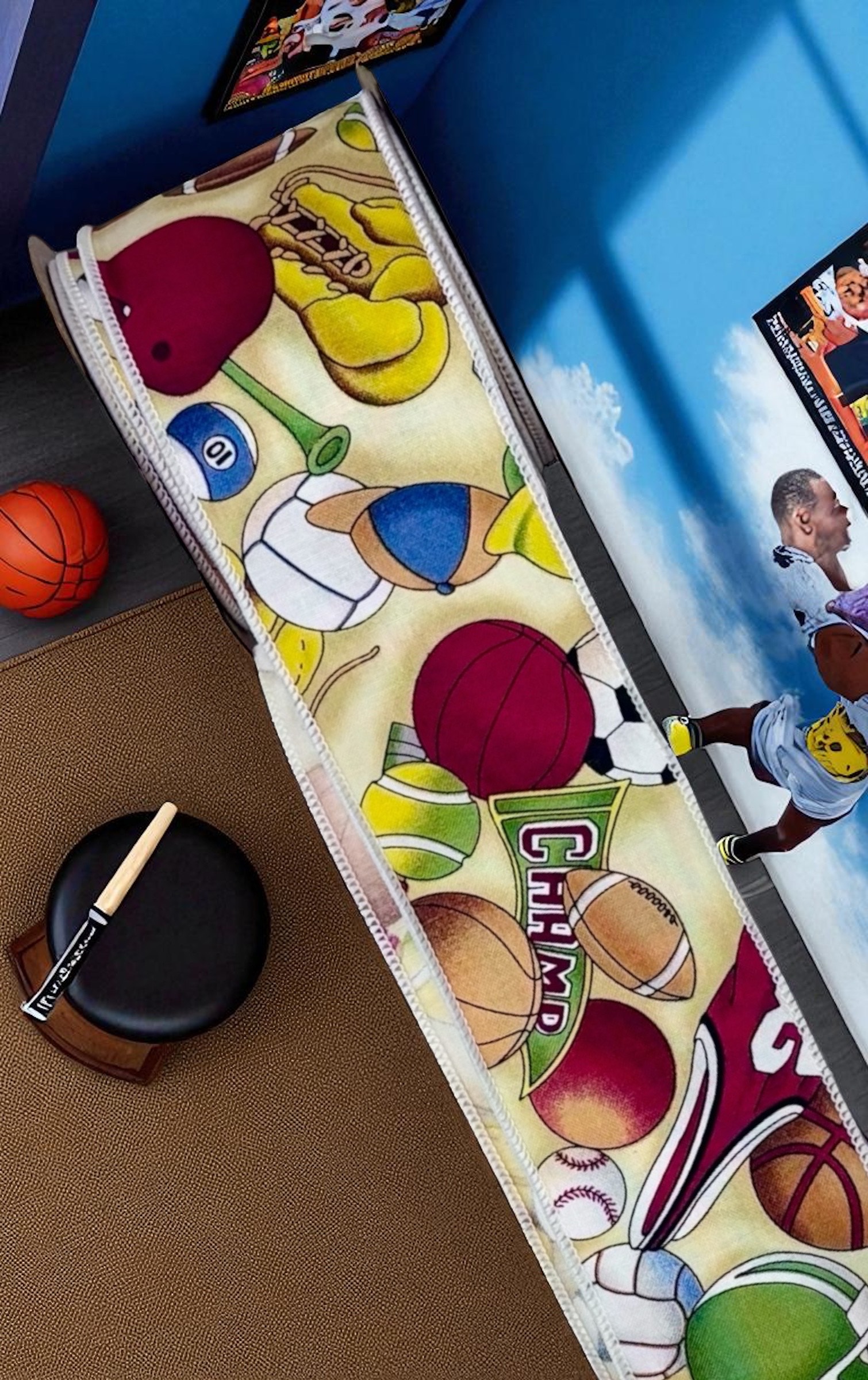 Ball Game #40 Wired Ribbon (2.5″ x 10 yards) – roll - Image 2