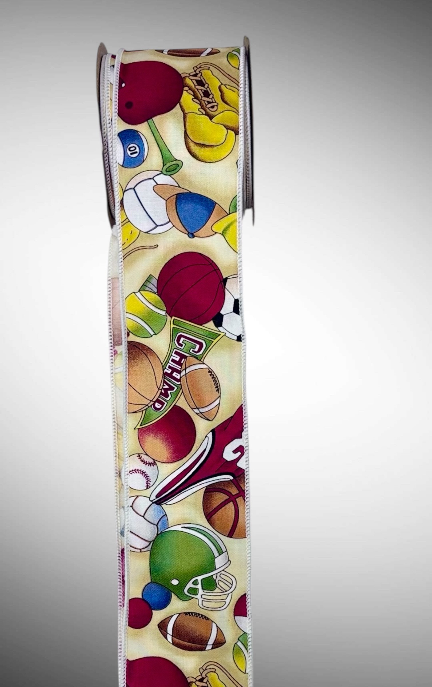 Ball Game #40 Wired Ribbon (2.5″ x 10 yards) – roll - Image 5