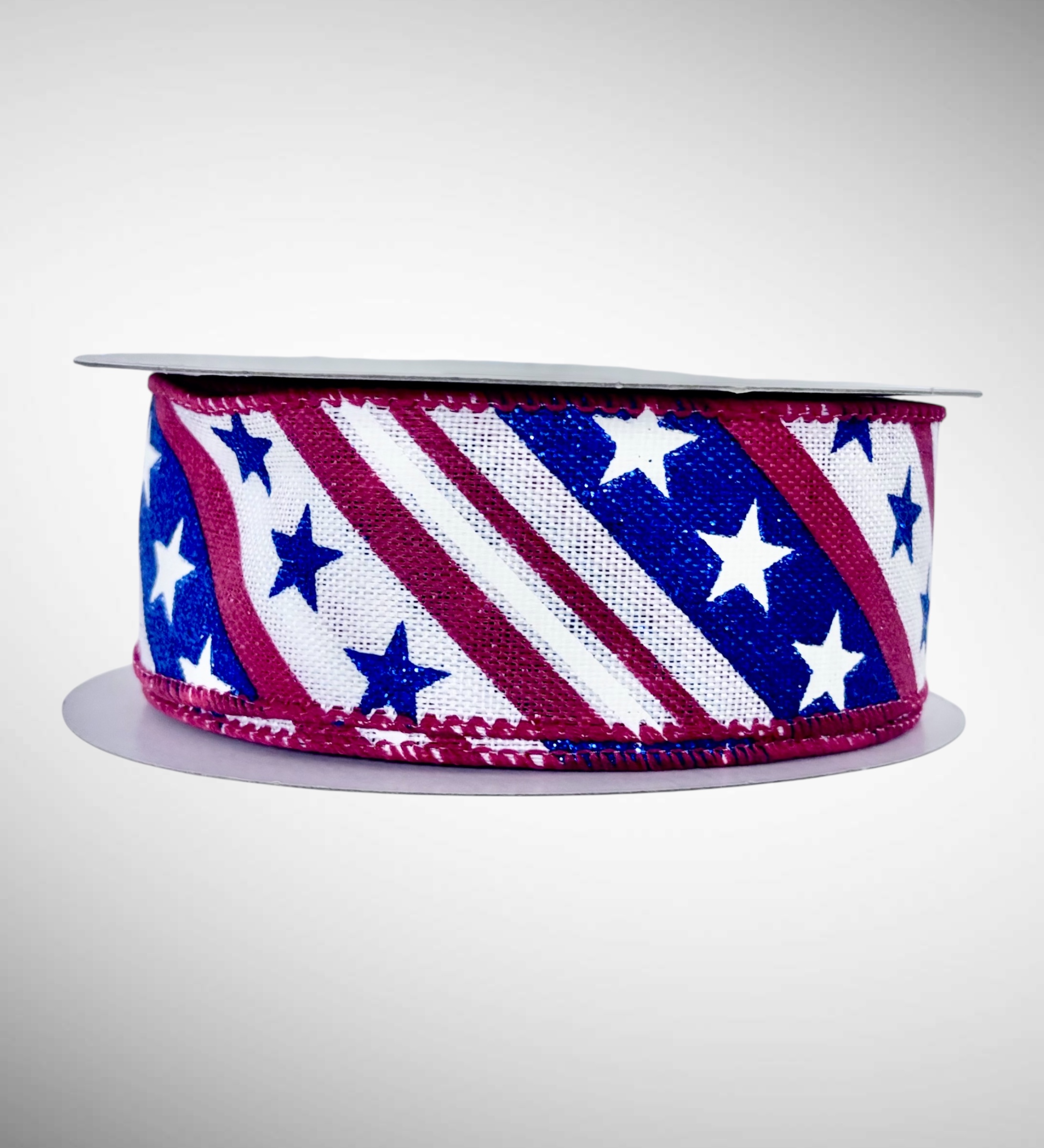 Stars & Diagonal Stripes #9 Wired Ribbon - roll - Image 5