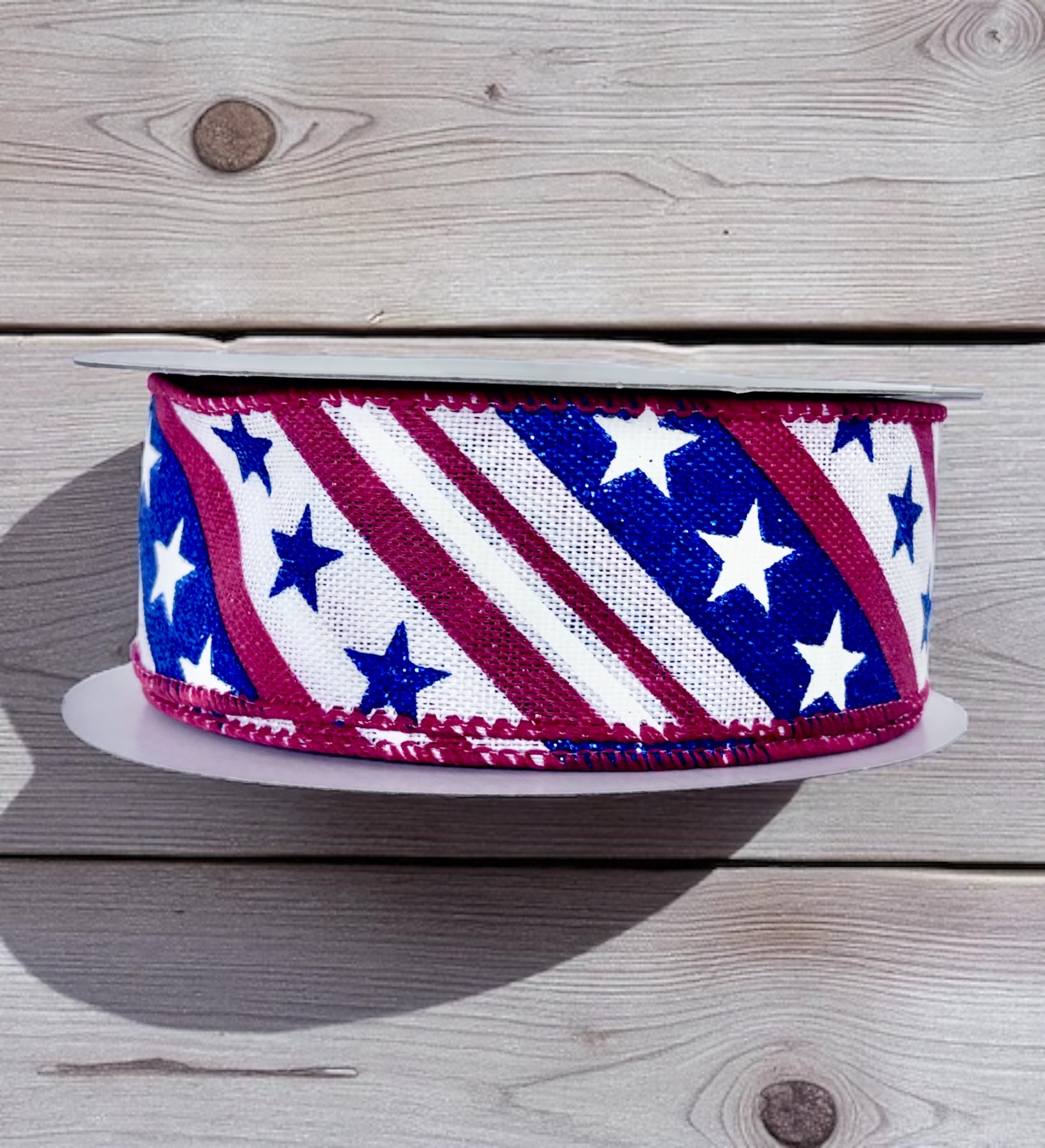 Stars & Diagonal Stripes #9 Wired Ribbon - roll - Image 3